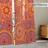DOODLREAM Bohemian Circle Pattern Sheer Curtains 132 x 213 cm