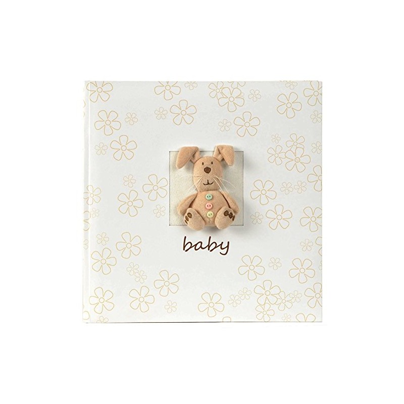 Innova Editions Plush Bunny Bookbound Memo Album, Cream, 50 Pages