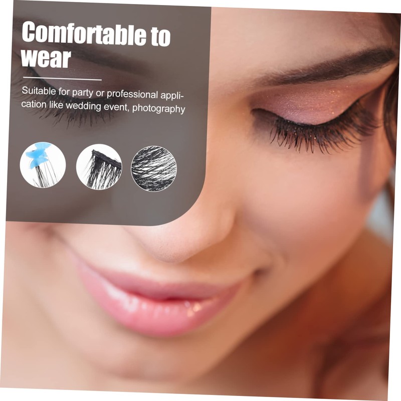 BIUDECO 1pair False Eyelash Extensions for Natural Look Easy to