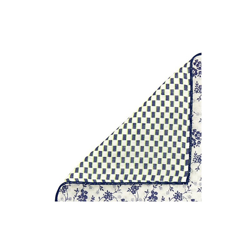 Yobundo Reversible Gauze Handkerchief, Small Flowers and Straw Hat