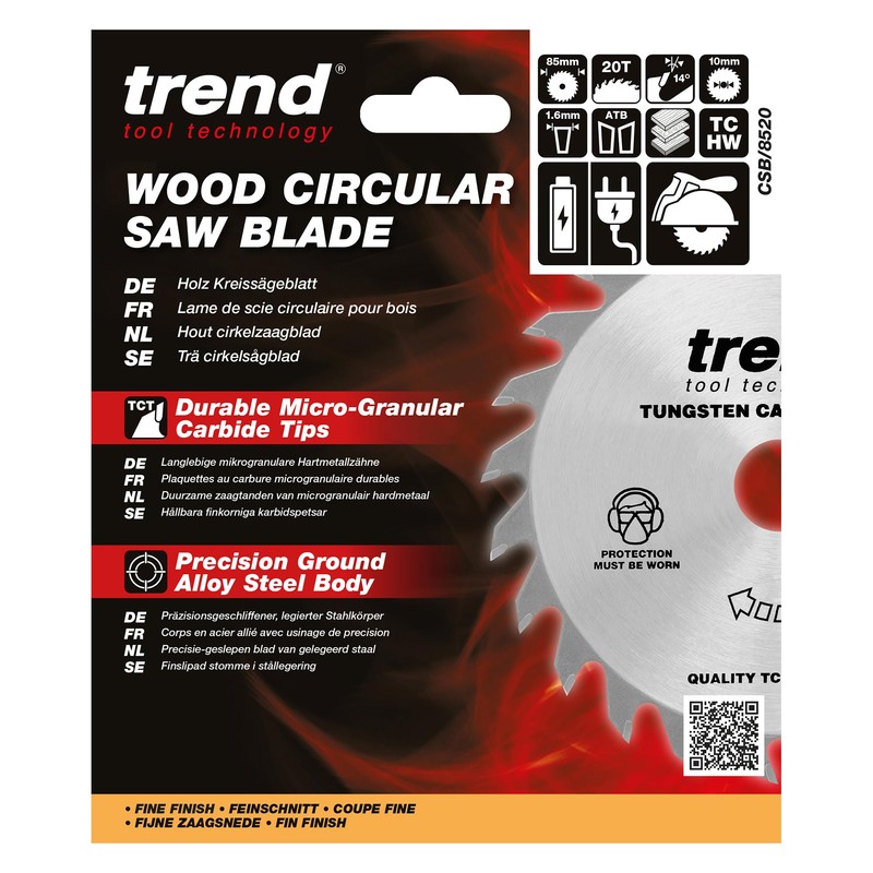 Trend CSB/8520 Wood Circular Saw Blade, 85 mm Diameter, 10