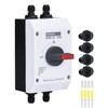 DIHOOL Solar Disconnect Switch,32 Amp DC1200V 4P Isolator,IP66 Outdoor,Cable Glands