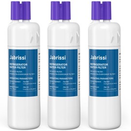 Jabrissi W10295370A Water Filter for Whirlpool Refrigerator Replacement Compatible with EDR1RXD1, Filter 1, WHR1RXD1, W10295370, KAD1RXD1, P8RFWB2L, P8WB2L, P4RFWB, P5WB2L (White, 3 Pack)