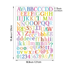 YMSDZHL 10 Sheets 1320 Alphabet Stickers Letter Sticker Vinyl Self-Adhesive Number Vinyl Stickers, Mailbox Numbers Labels DIY Crafts Art Making, Decals for Sign,Notebook,Classroom Decor