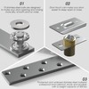 TheElves Pivot Hinge, Heavy Duty Pivot Hinge Hardware Kit 180°/360°