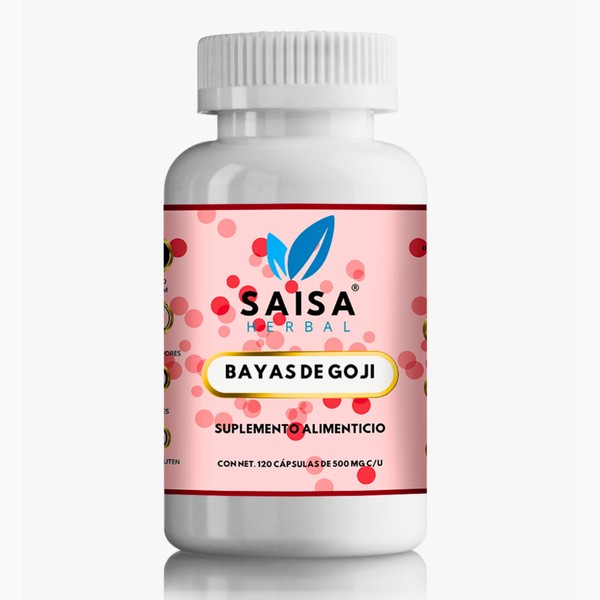 Bayas De Goji 100% Pura Con 120 Cápsulas Saisa Herbal
