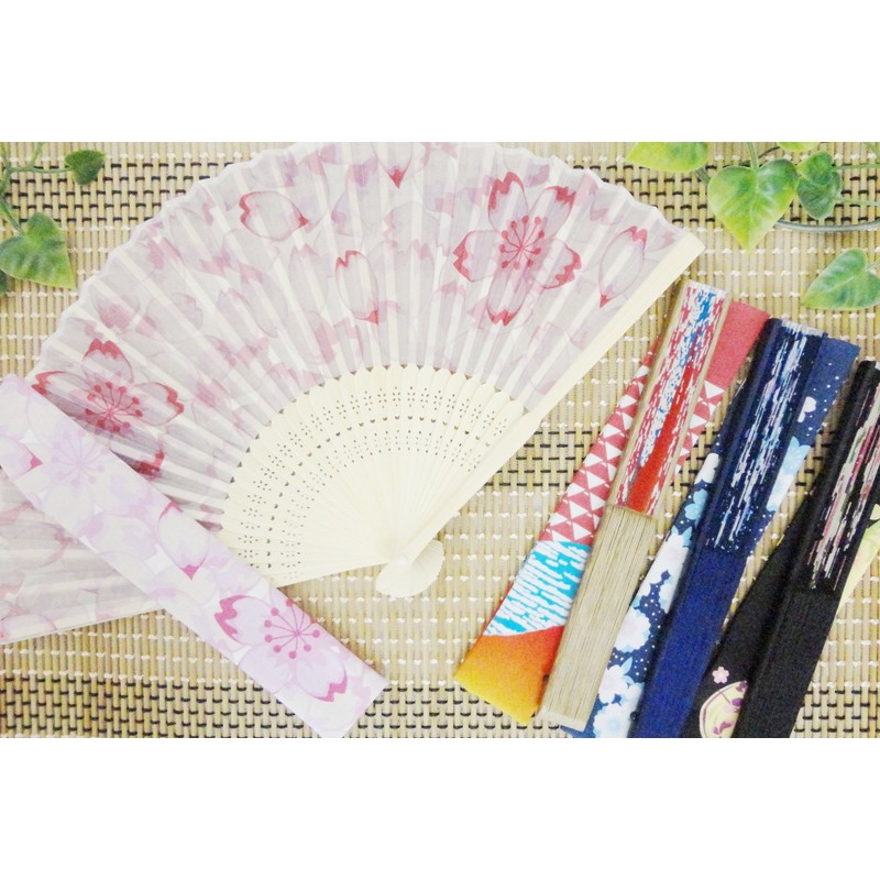 Kyosuu K-116 Kyoto Fan, Silk, Yumeji, Polka Dots, Black, Bag