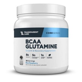 Transparent Labs BCAA Glutamine Blue Raspberry 575g, 1 pack / 트랜스패런트 랩스 BCAA 글루타민 블루 라즈베리 575g, 1개
