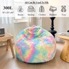 XeGe Faux Fur Comfy Bean Bag Cover for Living Room(No