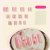 QQPPOLIU Medium Press on Nails Square Shape Cute Fake Nails