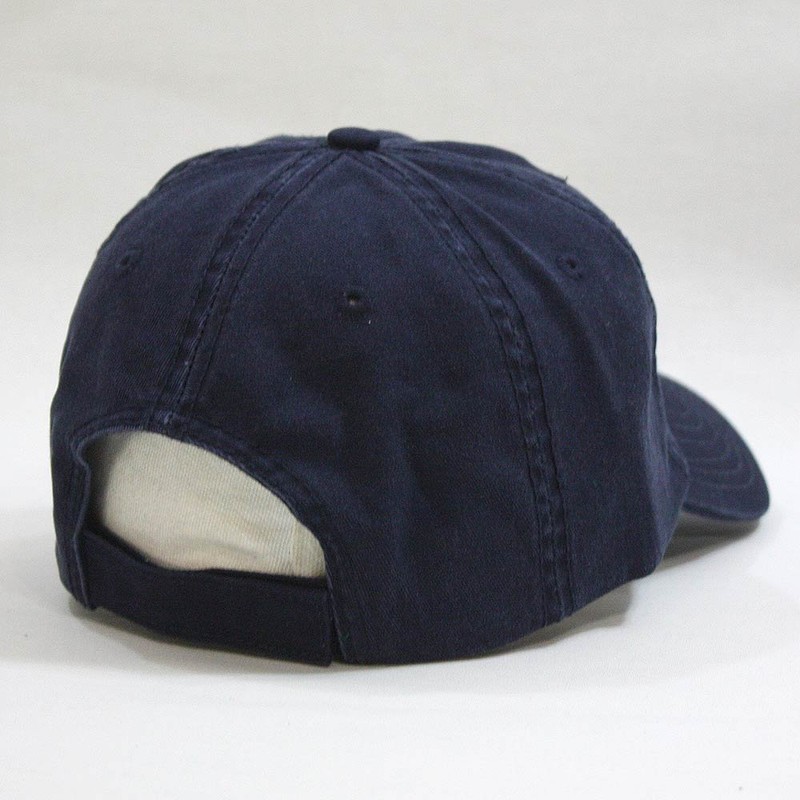 Vintage Washed Cotton Adjustable Dad Hat Baseball Cap (Navy)
