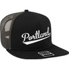 NOFO Clothing Co Portland Script Baseball Font Snapback Trucker Hat,
