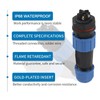 MiJunHD No Soldering Screw Crimping LD20 Rear Nut Aviation Connector,