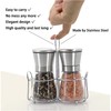 Premium Stainless Steel Salt and Pepper Grinder Set - Short