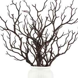 Geosar Ramas de Manzanita Plastico Ramas de Árboles Artificiales en Forma de Asta Ramitas de Plantas Decorativas Decoración de Rama para Decoración de Mesa Fiesta Boda (Marrón Oscuro, 10)