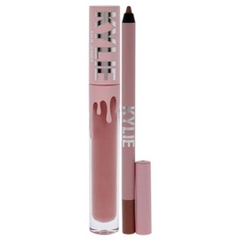 Kylie Cosmetics - Kit de labios de terciopelo de 0.10 onzas, 2 lápices labiales líquidos de terciopelo de 0.10 onzas, delineador de labios de 0.03 onz