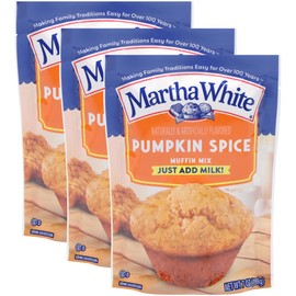 Martha White Pumpkin Spice Muffin Mix, 7 oz Bag (Pack of 3)