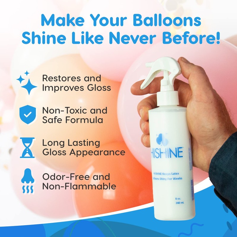Hi-Shine Balloon Spray 8 oz - Instant Gloss & Vibrant