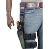 New Barsony Woodland Green Tactical Drop Leg Holster for RUGER