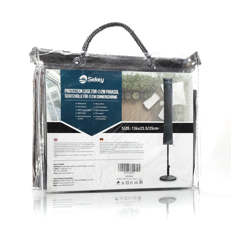 Sekey® Protective Cover for Sun Umbrella with 200 cm Diameter,