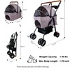 Pet Stroller with Storage Basket and Cup Holder, Folding Dog