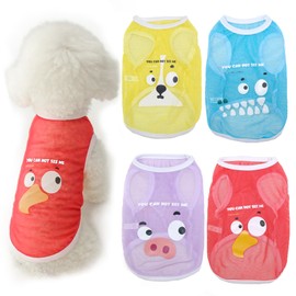 Ittokis 4 Pack Dog Cooling Shirts - Breathable Lightweight Shirts for Large Dogs Boy, Sleeveless Sun Protection Shirts for Puppy Vest Pet Apparel (XL)