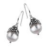 925 Sterling Silver Pearl Dangle Earrings for Women, Real Freshwater