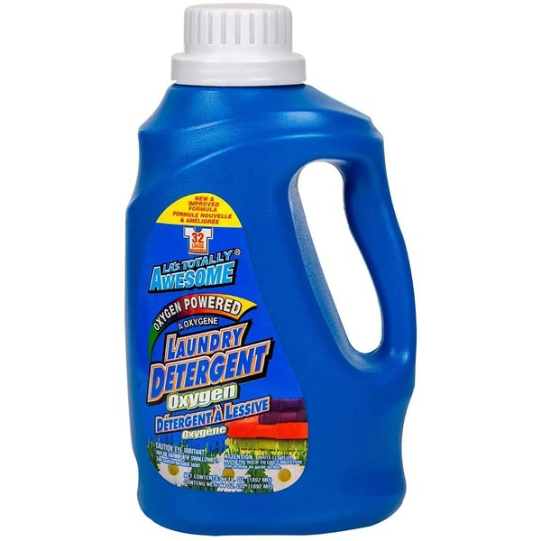 LA'S Totally Awesome Oxygen Powered Laundry Detergent Liquid 32 Loads, 64 Fl-oz, Count 1 - Laundry Detergent