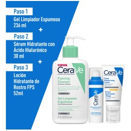 Kit CeraVe Rutina facial limpia hidrata y protege tu piel 3 piezas