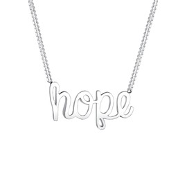 Elli Women's 925 Sterling Silver Xilion Cut Necklace Length of 45 cm