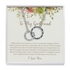Bubble Hugs Anniversary Necklace Silver Plated Interlocking Rings - to