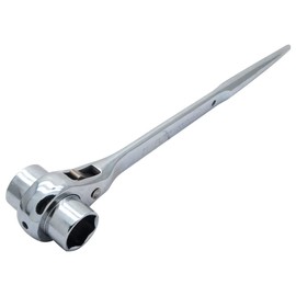 19-21mm Scaffold Spanner Ratcheting Socket Wrench Flat Satin Cr-v Ratchet Podger Tool
