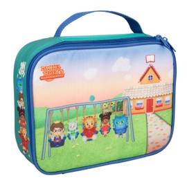 Daniel Tiger's Neighborhood Insulated Lunch Sleeve - Reusable Heavy Duty Tote Bag w Mesh Pocket - Swing with Friends