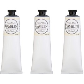 Gamblin Artist Oil Paint Set for Professionals - Warm White - 150ml Tubes - 3 Pack