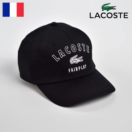 Lacoste Cotton 6PANEL Cap (L3502 Cotton, 6 Panel Cap), Black