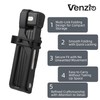 Folding Bike Lock, 7mm Heavy Duty Anti-Theft Key Lock, 85cm/33.5in