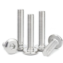 25Pcs M6x55mm Flat Head Screws and Bolts, M6 Socket Flat Head Screw, M6-1.0x55mm Bolt,Stainless Steel Furniture Bolts Screws, Fully Machine Thread, Allen Hex Drive,Bright Finish