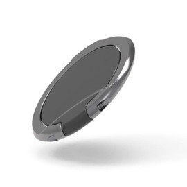 エレコム スマホ リング ホールドリング [ポケットの出し入れなどでも邪魔にならない極薄設計] スタンド機能 落下防止 ブラック P-STRSLBK