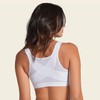Leonisa Women's Posture Corrector Wireless Back Support Bra, White, 34B