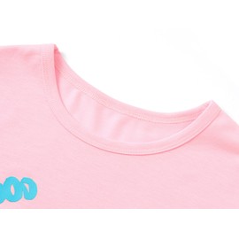 Topgal Lovely Pajama for Little Big Girls Light Pink Graffiti Rabbit Butterfly All-over Print Graphic 2 PC Set Size 8