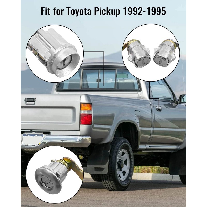Ignition Switch Lock Cylinder Doors Lock Set Fit for Toyota