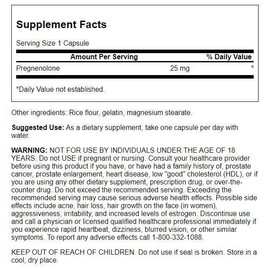 Swanson High Potency Pregnenolone 25 mg 60 Capsules