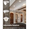 zouzai 6 inch 5CCT Gimbal Led Recessed Lights, 360°+90° Adjustable