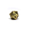 Metal D20 Single Dice - Legendary Metal Design with Signature