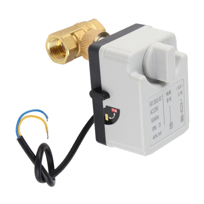 Motorized Ball Valve Electrical 2 Way Normally Open Manual Automatic