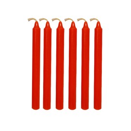 Red Cone Candles, 7 Inch Illuminated Candles, Suitable for Weddings, Candlelight Dinners, Home Decor, Birthday Parties (7 inch, 6pack)