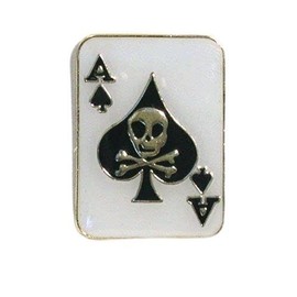 GBJUK Ace of Spades Playing Card Enamel Pin Lapel Badge with Butterfly Clasp Back