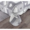 Brilliant Sunshine Grey Heart Love Patchwork, 3-Piece Quilt Set, Reversible