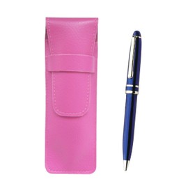 Pink Grain Leather Pencil Case Midnight Rotating Ballpoint Pen Set, Blue, SASP-SA2002BP-L