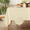 Romanstile Jacquard Rectangle Tablecloth, Waterproof Elegant Damask Curly Floral Pattern